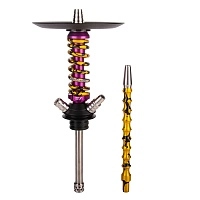 Фото 1 Кальян MAMAY CUSTOMS Coilover Micro Full Anod пурпурный/золотой сплеш (без колбы) 