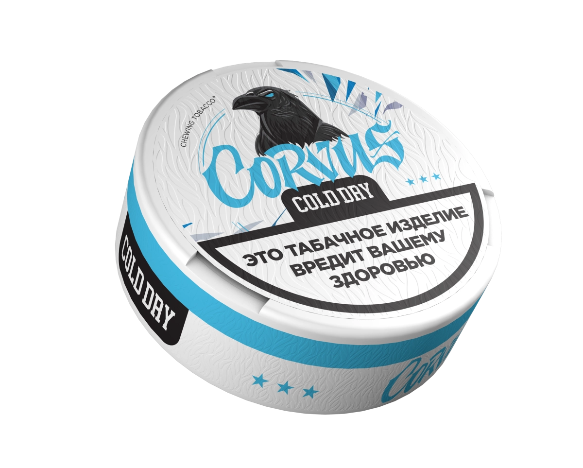 Фото  Табак жевательный CORVUS Medium с ароматом Cold Dry 