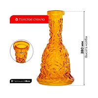 Фото 3 Колба Vessel Glass Колокол Кристалл жёлтый 