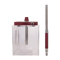 Фото  Кальян Hoob Atom Винный красный x Нержавеющая сталь | Hoob Cube 