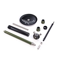 Фото 2 Кальян MAMAY CUSTOMS Coilovers хаки-чёрный (грав.кит) (без колбы) 