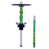 Фото 1 Кальян MAMAY CUSTOMS Asian MICRO бирюзово-золотой сплеш (без колбы) 