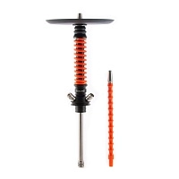 Фото 1 Кальян MAMAY CUSTOMS Coilovers MINI оранжевый Флюр.-чёрный (грав. черепа) (без колбы) 