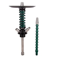 Фото 1 Кальян MAMAY CUSTOMS Coilover Micro Anod чёрный/зелёный лак (без колбы) 