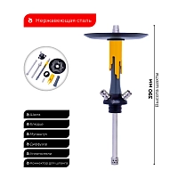 Фото 2 Кальян MAMAY CUSTOMS Flow серо-жёлтый (без колбы) 