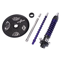 Фото 4 Кальян MAMAY CUSTOMS Coilovers MINI чёрно-фиолетовый лак (без колбы) гр. космос 