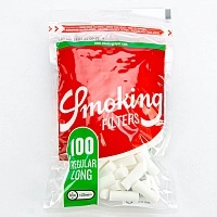 Фото  Фильтры для самокруток SMOKING REG LONG 8/22мм (100шт) 