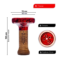 Фото 2 Чашка Облако Black Glaze Top 45 красно-чёрный мрамор 