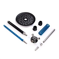 Фото 3 Кальян MAMAY CUSTOMS Coilovers MINI чёрно-голубой лак (без колбы) 2 