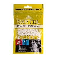 Фото  Фильтры для самокруток CARTEL SUPER SLIM 5.3/15мм (120шт) 