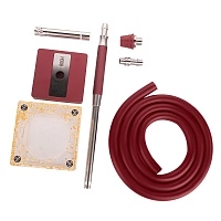 Фото 2 Кальян Hoob subAtom Винный красный x Нержавеющая сталь | Cube mini Gold 