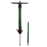 Фото 1 Кальян MAMAY CUSTOMS Coilover BIG ANOD черный/зелёный сплеш (без колбы) 
