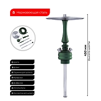 Фото 1 Кальян Hoob Mars mini British Racing Green x Black 