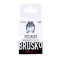 Фото  Картридж к электронной системе BRUSKO FEELIN 1C 2,8 мл белый (1 шт) 