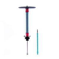 Фото 1 Кальян MAMAY CUSTOMS Coilovers розовый-мята (грав. черепа) (без колбы) 