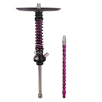 Фото 1 Кальян MAMAY CUSTOMS Coilover MINI ANOD чёрный/пурпурный сплеш (без колбы) 
