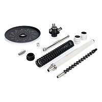 Фото 2 Кальян MAMAY CUSTOMS Coilovers бело-черный (грав. Кубы) (без колбы) 