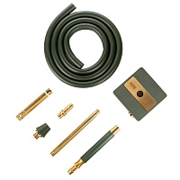 Фото 2 Кальян Hoob subAtom Британский гоночный зелёный x Золото | Cube mini Gold 