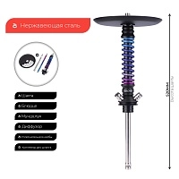 Фото 3 Кальян MAMAY CUSTOMS Coilovers MINI Space (грав.котофаки) (без колбы) 