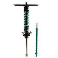 Фото  Кальян MAMAY CUSTOMS Coilovers MINI чёрно-зелёный анод. (без колбы) 