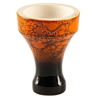 Фото  Чашка Tortuga Чёрная метка глазурь оранжевая 