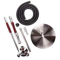 Фото 3 Кальян UNION Fibonacci гибрид черно-красный (без колбы) 