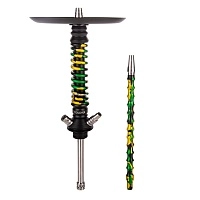 Фото 1 Кальян MAMAY CUSTOMS Coilover MINI SPECIAL ANOD чёрный/зелёнозолотой камуфляж (без колбы) 