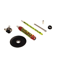 Фото 2 Кальян MAMAY CUSTOMS Coilovers MINI красный сплеш-салатовый сплеш (без колбы) 