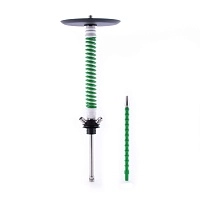 Фото 1 Кальян MAMAY CUSTOMS Coilovers бело-зелёный (грав. черепа) (без колбы) 