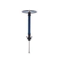 Фото 1 Кальян MAMAY CUSTOMS Coilovers чёрно-голубой лак (грав. кит) (без колбы) 