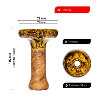 Фото 2 Чашка Облако Phunnel L Glaze Top 50 оранжево-чёрный мрамор 