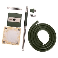 Фото 2 Кальян Hoob subAtom Британский гоночный зелёный x Нержавеющая сталь | Cube mini Gold 