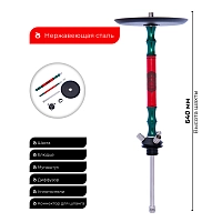 Фото 2 Кальян MAMAY CUSTOMS Leather Edition кожа-зелёный лак (без колбы) 