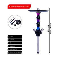 Фото 2 Кальян MAMAY CUSTOMS Asian MICRO Dark Space (без колбы) 