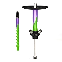 Фото 1 Кальян MAMAY CUSTOMS Flow салатово-сиреневый (без колбы) 