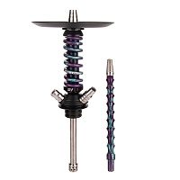Фото 1 Кальян MAMAY CUSTOMS Coilover Micro Full Anod чёрный/фиолетовобирюзовый сплеш (без колбы) 