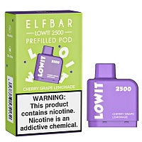 Фото  Картридж Elf Bar Lowit 2500 20 мг, 6 мл (Cherry Grape Lemonade) 