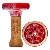 Фото 2 Чашка Облако Black Glaze Top 73 красно-белый мрамор 