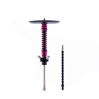 Фото  Кальян MAMAY CUSTOMS Coilovers MINI розовый лак-чёрный (без колбы) 