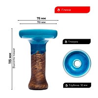 Фото  Чашка Облако Phunnel L Glaze Top 08 голубая кракле 