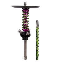 Фото 1 Кальян MAMAY CUSTOMS Coilover Micro Full Anod пурпурный/салатовый сплеш (без колбы) 