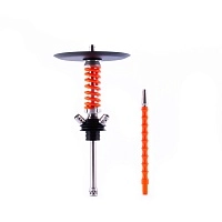 Фото  Кальян MAMAY CUSTOMS Coilover Micro серо-оранжевый ф (без колбы) (гр. Калиграфия) 