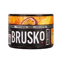 Фото  Бестабачная безникотиновая смесь для кальяна BRUSKO, 50 г, Тропический сок 