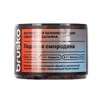 Фото  Бестабачная безникотиновая смесь для кальяна BRUSKO, 50 г, Ледяная смородина 