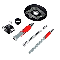 Фото 4 Кальян MAMAY CUSTOMS Flow серо-красный (без колбы) 