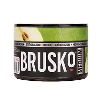 Фото  Бестабачная безникотиновая смесь для кальяна BRUSKO, 50 г, Зелёное яблоко 
