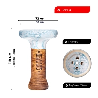 Фото 1 Чашка Облако Black Glaze Top 61 бело-голубой мрамор 