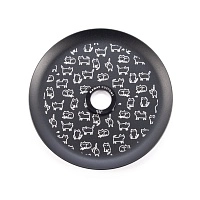 Фото 2 Кальян MAMAY CUSTOMS Coilovers бело-розовый (грав. kitty) (без колбы) 