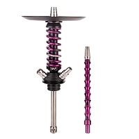 Фото 1 Кальян MAMAY CUSTOMS Coilover Micro Full Anod чёрный/пурпурный сплеш (без колбы) 
