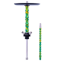 Фото 1 Кальян MAMAY CUSTOMS Asian MINI бирюзово-золотой сплеш (без колбы) 